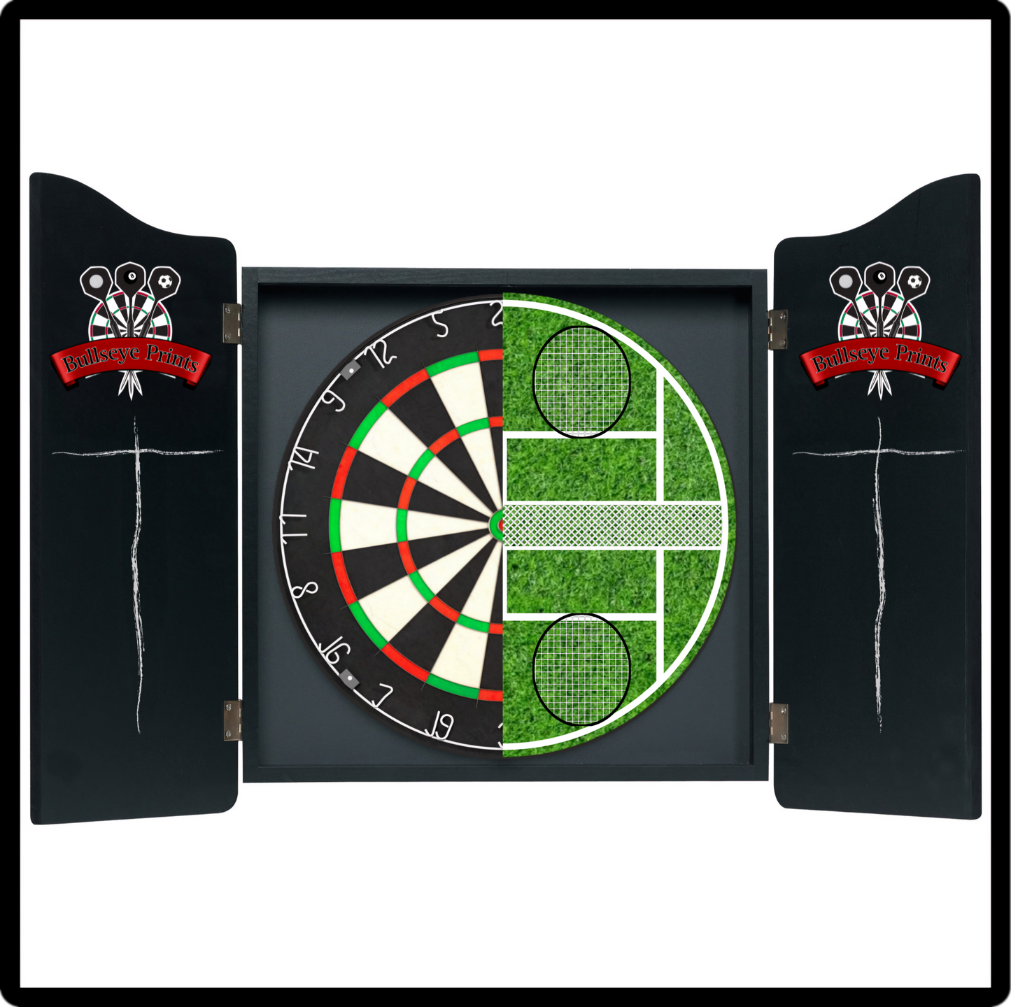 DART-TENNIS Dartboard Card Overlay - 6 Tennis Prints Included