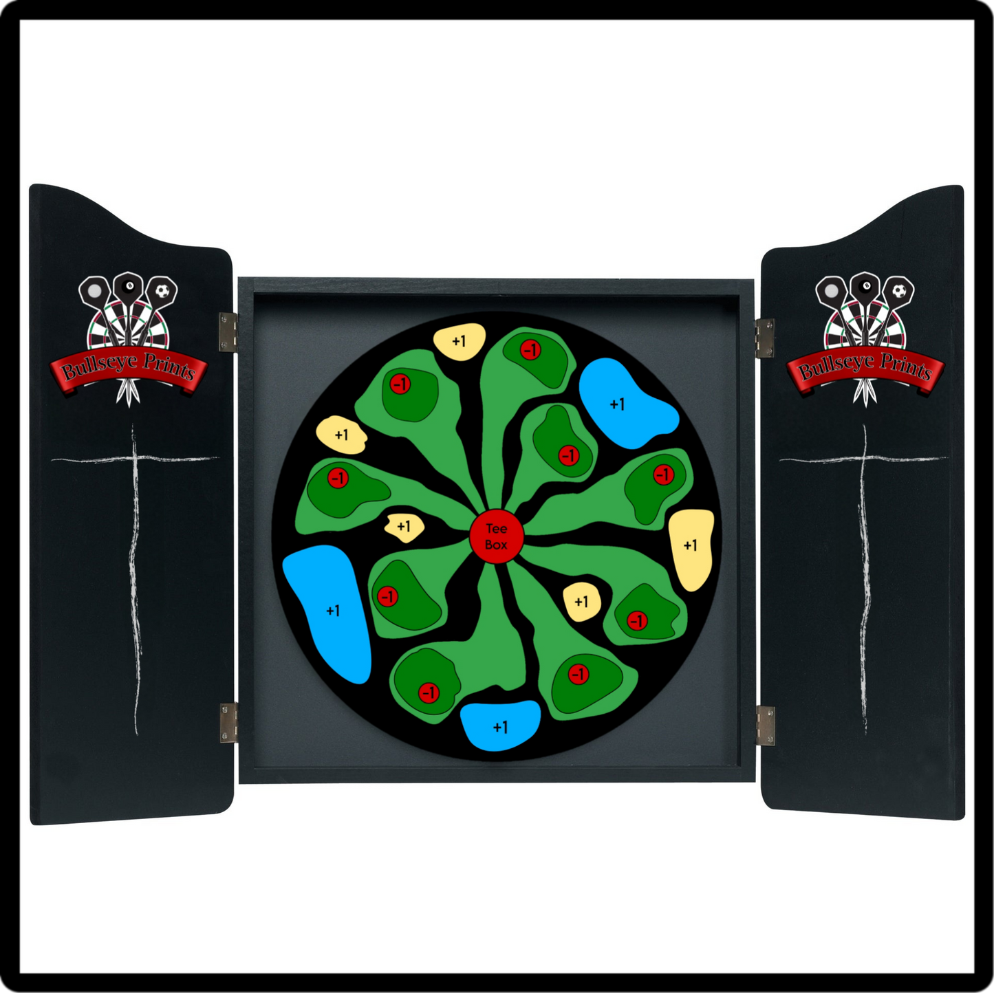 Dart-Golf Dartboard Overlay - 6 Golf Prints | Bullseye Prints