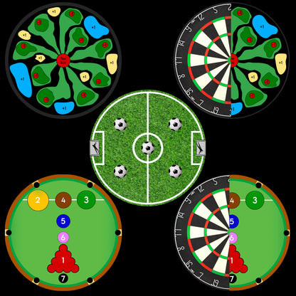 DART-GAMES Triple Pack Card Overlay Bundle - 6 Prints Included (2 of each style)