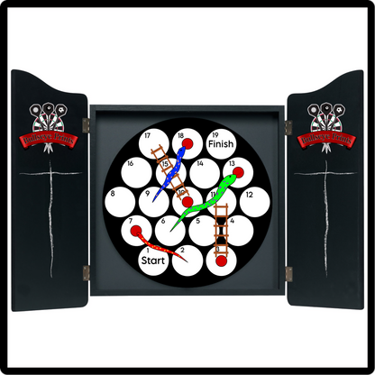 DART-SNAKES&LADDERS Dartboard Card Overlay - 6 Snakes and ladders Prints Included